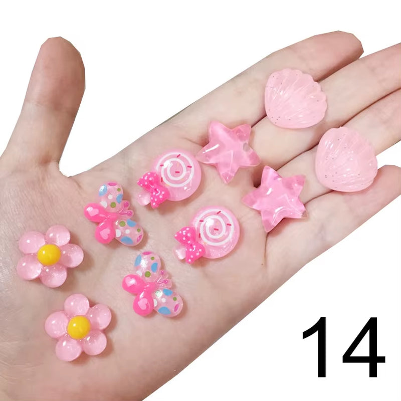 10Pcs/Lot Mixed Styles Lot Lovely Dessert Children Jewelry Baby Girl Earrings Kids Ear Clip on Pierced Alloy Painless Earrings