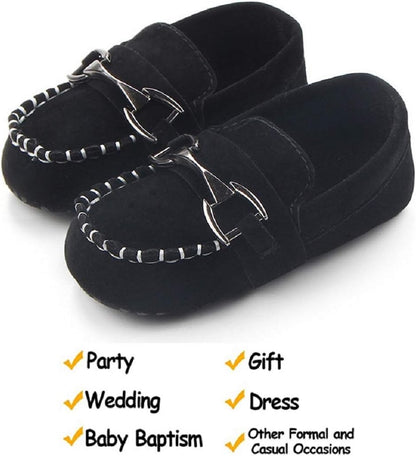 Infant Boys and Girls Oxford Shoes PU Leather Loafers Dress Shoes Are Suitable for Crawling, Wedding Dress, Birthday Parties and Any Occasion