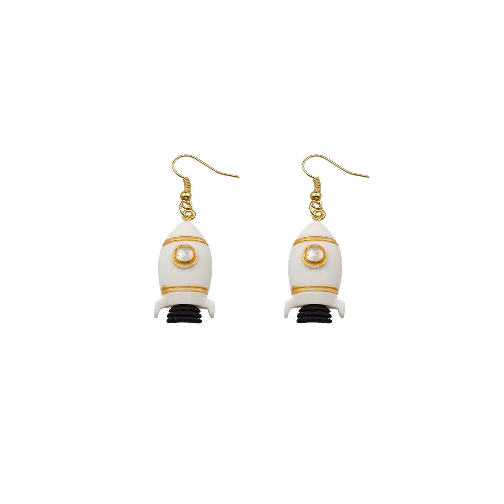 Astronaut Drop Earrings Rocket Earrings Costume Trendy Style Children Girl Jewelry Drop Shipping