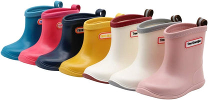 Toddler Rain Boots Baby Rain Boots Short Rain Boots for Toddler Easy-On Lightweight and Waterproof