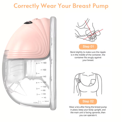 Wearable Breast Pump Hands Free Electric Portable Wearable Breast Pumps Slient Bpa-Free Breastfeeding Milk Collector