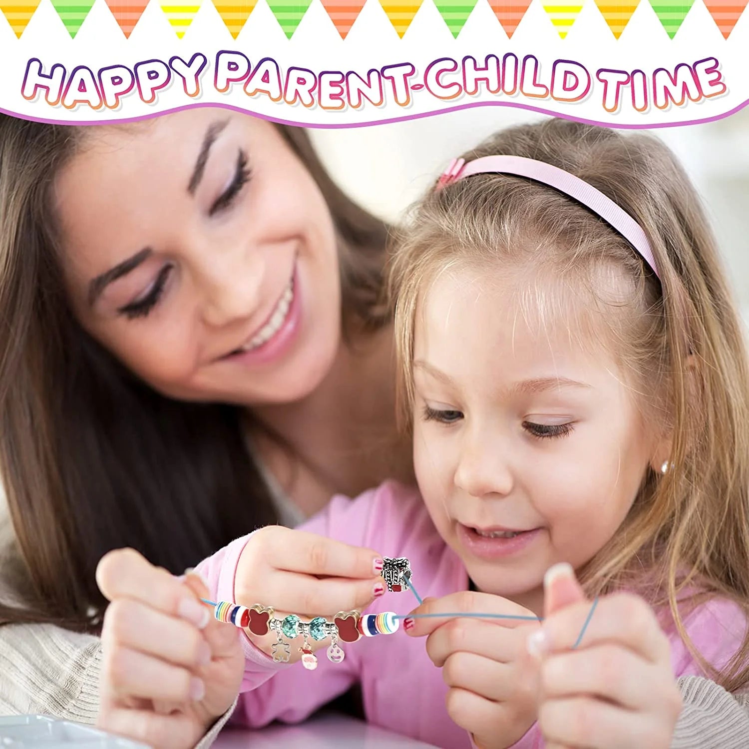 Charm Bracelet Making Kit,Gifts for 6 7 8 9 Year Old Girls, Girls Toys Ages 6-12,6 7 8 9 Year Old Girl Birthday Gifts,Arts and Crafts for Kids Ages 6-8,Jewelry Making Kit