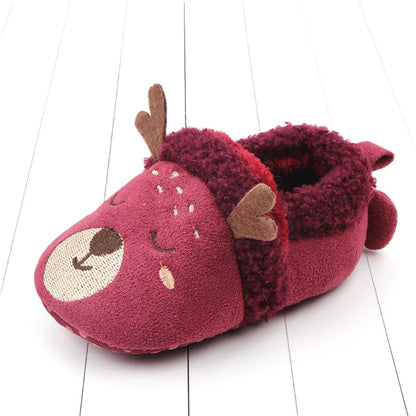 Baby Shoes Adorable Infant Slippers Toddler Baby Boy Girl Knit Crib Shoes Cute Cartoon Anti-Slip Prewalker Baby Slippers