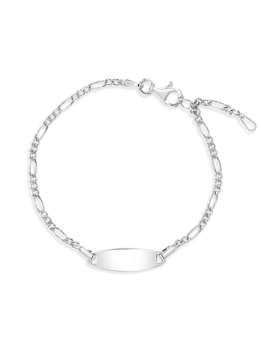 6.5" Oval Classic Engravable Kids / Children'S / Girls Bracelet - Sterling Silver