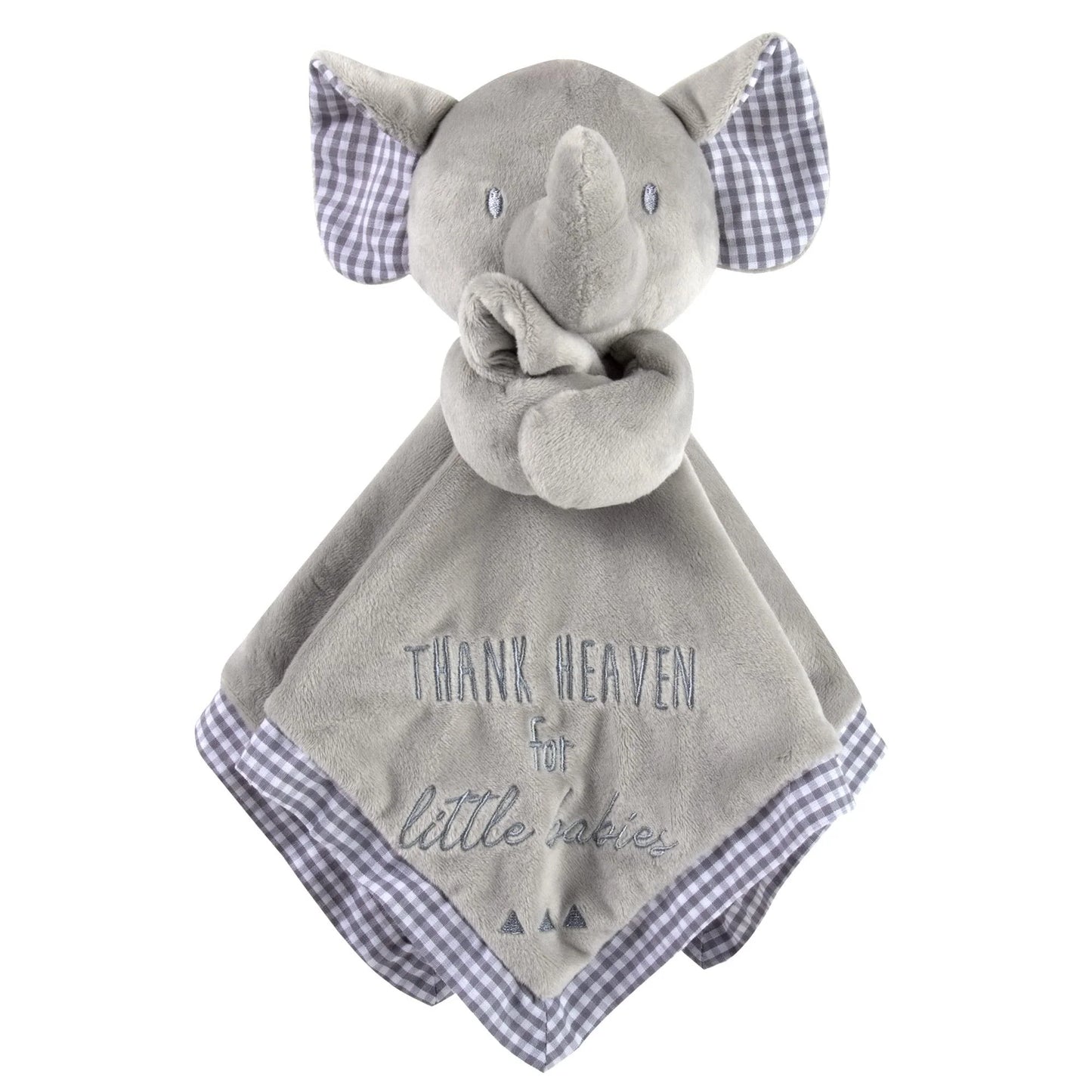 Minky Doll Animal Snuggler Blanket for Newborns, Infants, Toddlers, Cuddling, Naptime and Bedtime in Thank Heaven Elephant