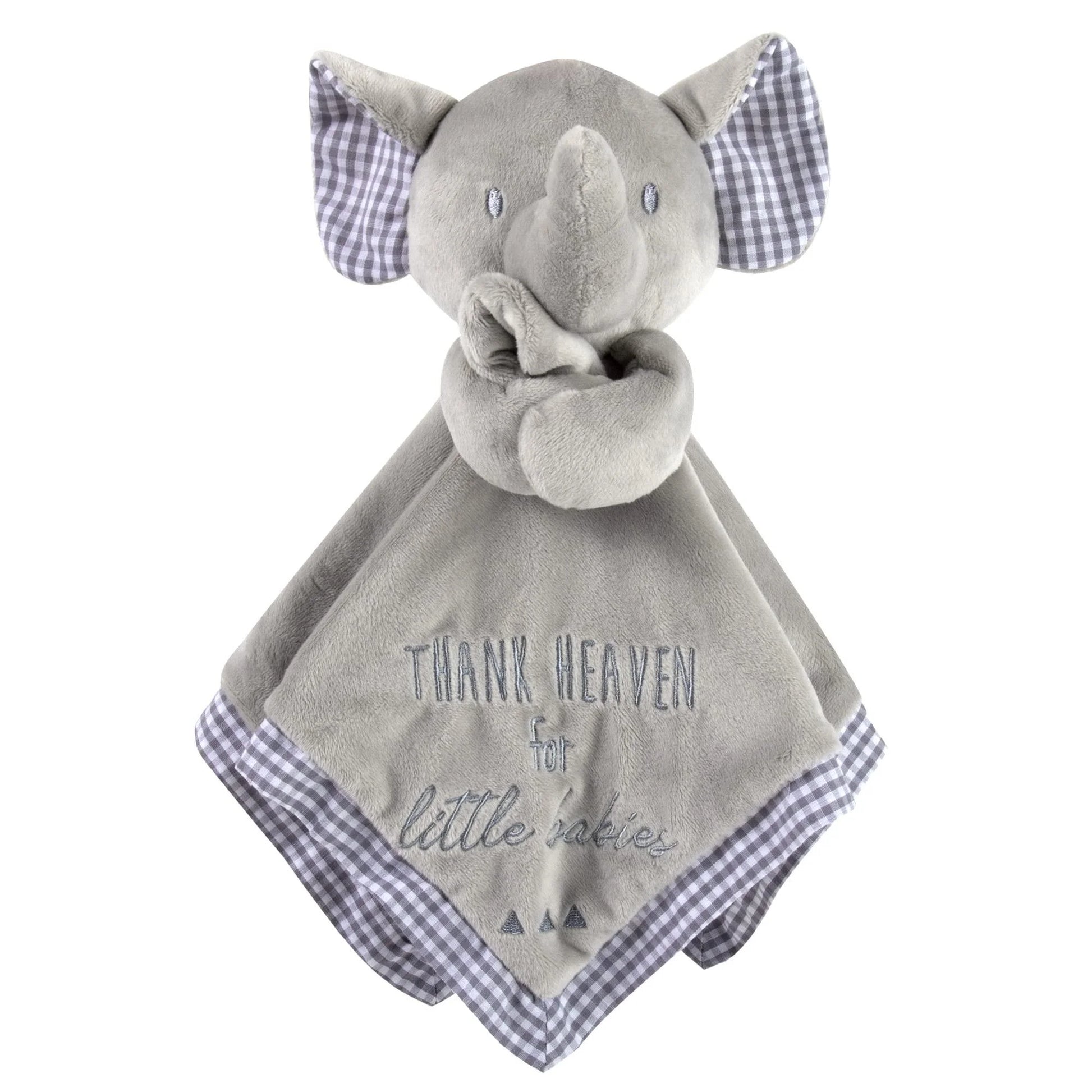 Minky Doll Animal Snuggler Blanket for Newborns, Infants, Toddlers, Cuddling, Naptime and Bedtime in Thank Heaven Elephant