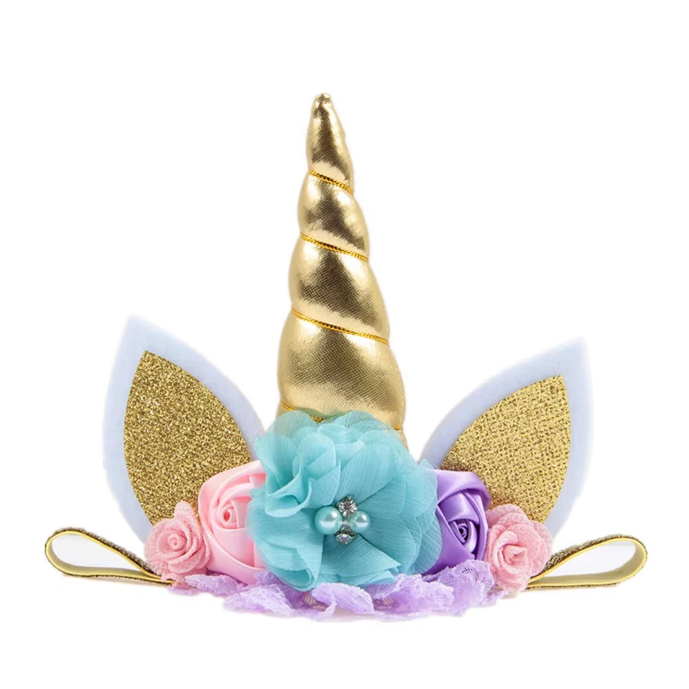 New Unicorn Horn Headband Kids Birthday Gifts Unicorn Girls Hairbands Party Supplies Photography Props