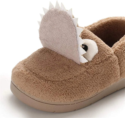 Baby Toddler Boys Girls House Slipper Non Skid Fuzzy Cartoon Dinosaur Kids Indoor Bedroom Shoes