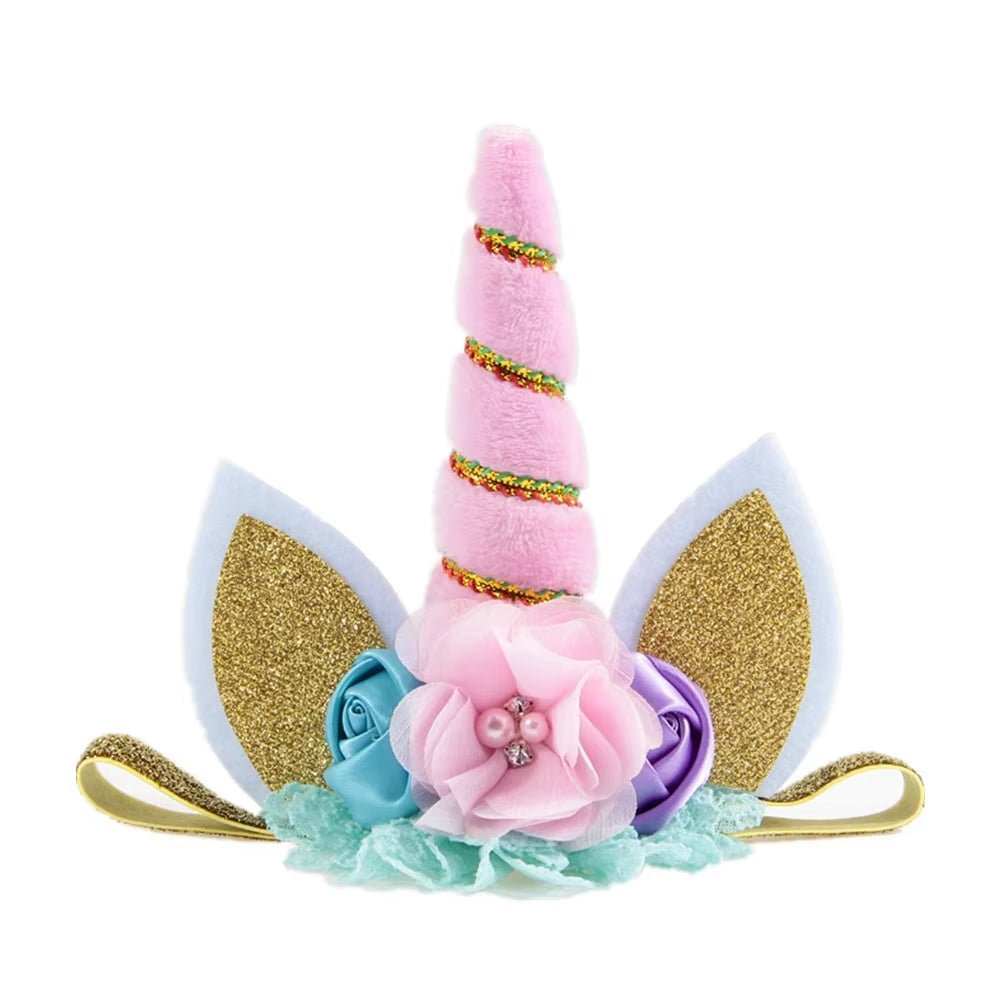 New Unicorn Horn Headband Kids Birthday Gifts Unicorn Girls Hairbands Party Supplies Photography Props