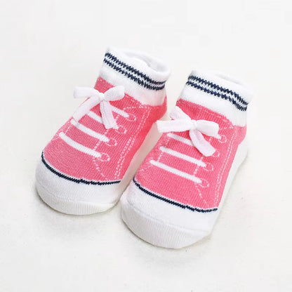 1Pair Baby Socks Anti-Slip Newborn Girls Boys Socks Cotton Children Kids Rubber Grip Socks Shoes Toddler First Walking Bebe Cute