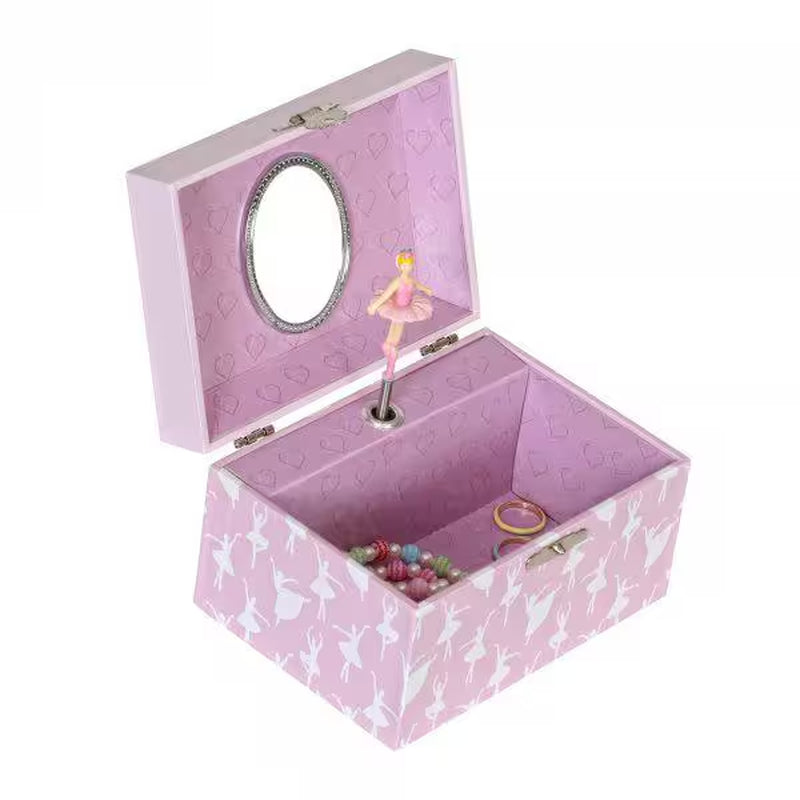 Lilia Pink Dancing Muscial Twirling Ballerina First Jewelry Box for Girls