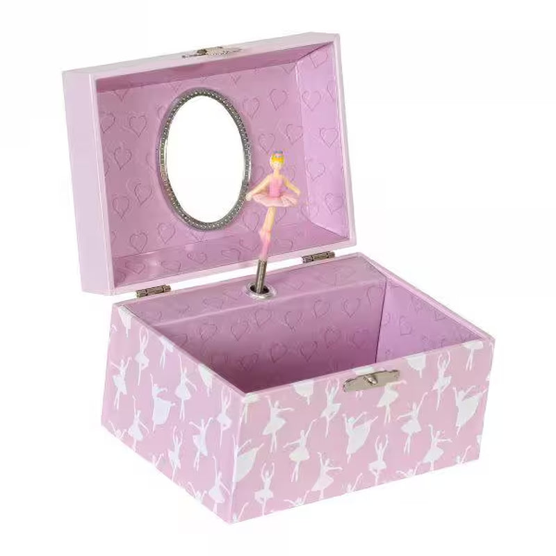 Lilia Pink Dancing Muscial Twirling Ballerina First Jewelry Box for Girls