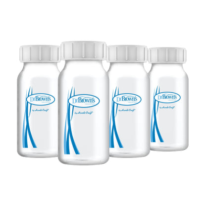 Breast Milk Collection Bottles with Storage Caps, Keeps Milk Fresh, BPA Free, 4 Pack