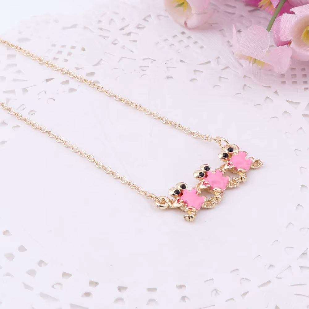 Gold-Color Baby Jewelry Set Gift Children Cute Jewelry Sets Kids Jewellery Ring Earring Bracelet Pendant Necklace