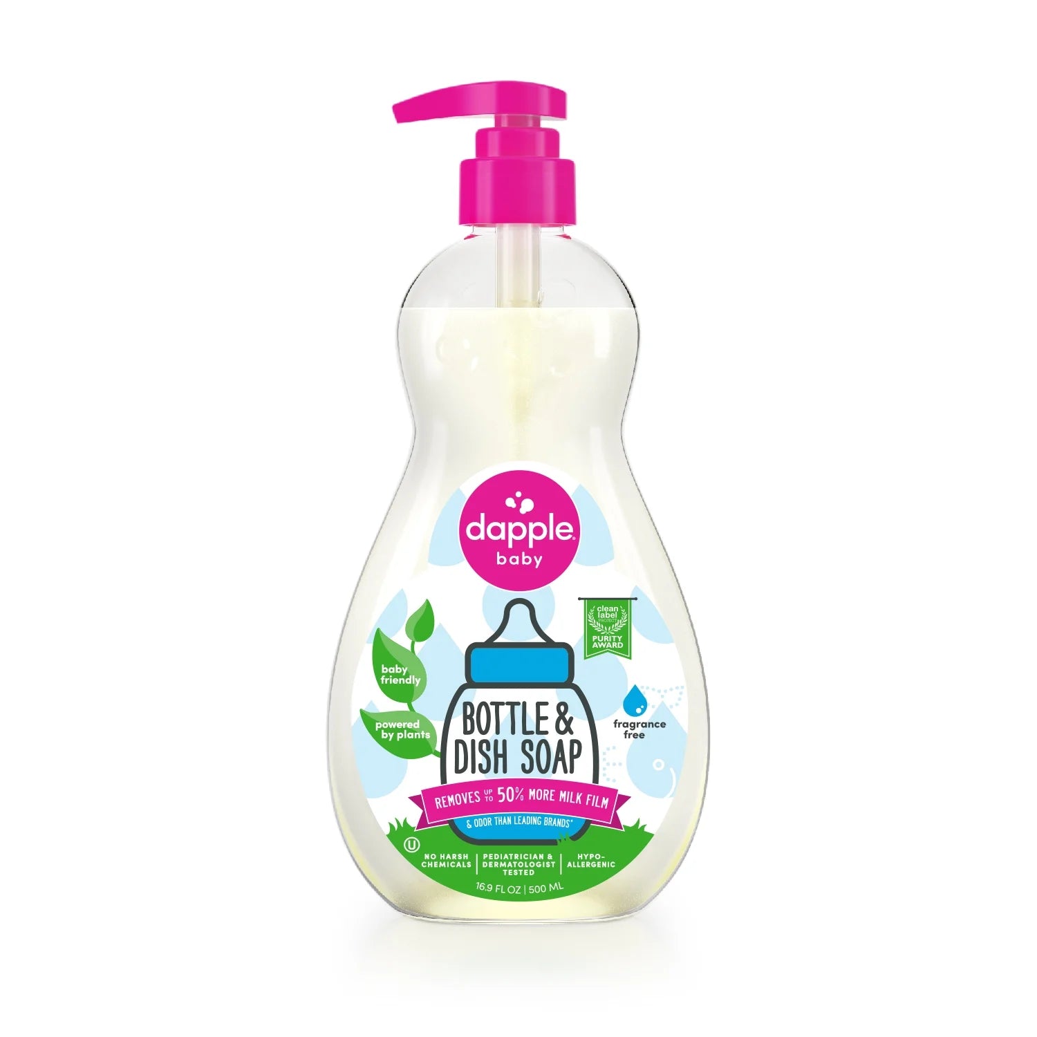 Baby Bottle and Dish Soap for Baby Products, Fragrance-Free, 16.9 Fl Oz