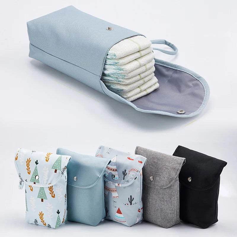 New Waterproof and Reusable Baby Diaper Bag, Baby Handbag, Large Capacity Mommy Diaper Storage Bag Wholesale