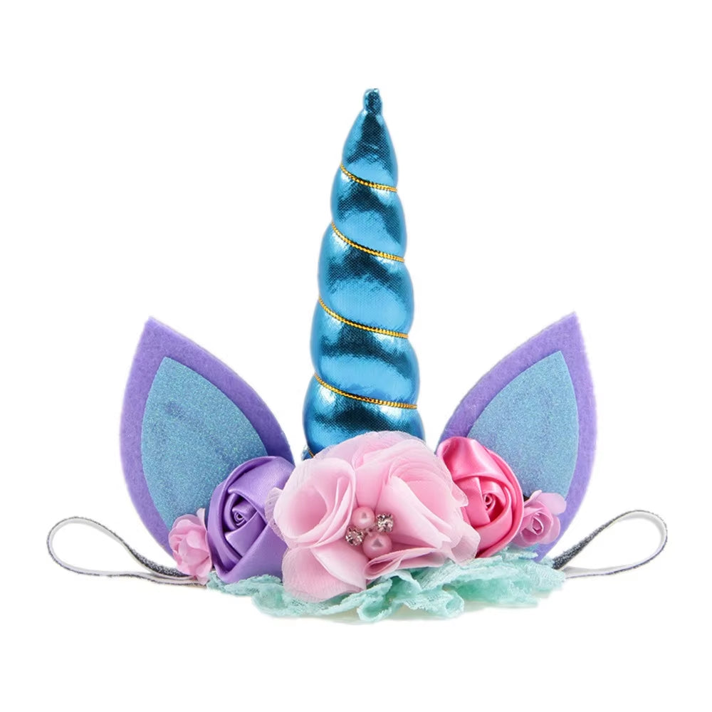 New Unicorn Horn Headband Kids Birthday Gifts Unicorn Girls Hairbands Party Supplies Photography Props