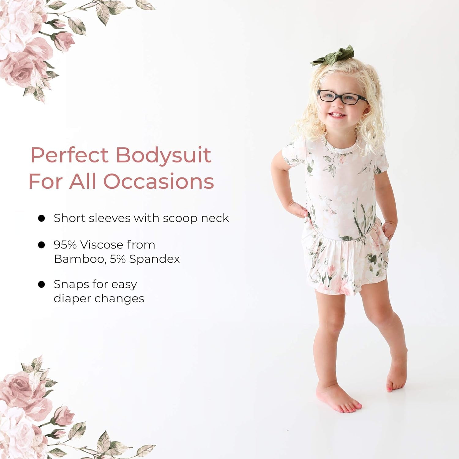 Baby & Little Girls Dresses for Summer - Twirl Bodysuit Dresses for Girls Made of Soft Viscose from Bamboo