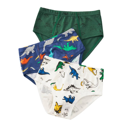 2-10 Years Summer Cotton Dinosaur Boys Brief Underwear Kids Underpanties for 2 3 4 6 8 10 Years Old Boys Clothes OBU232003