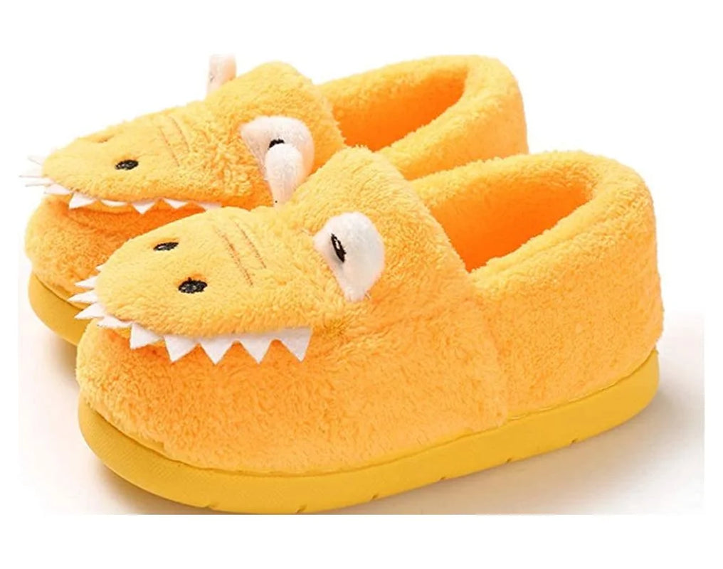 Baby Toddler Boys Girls House Slipper Non Skid Fuzzy Cartoon Dinosaur Kids Indoor Bedroom Shoes