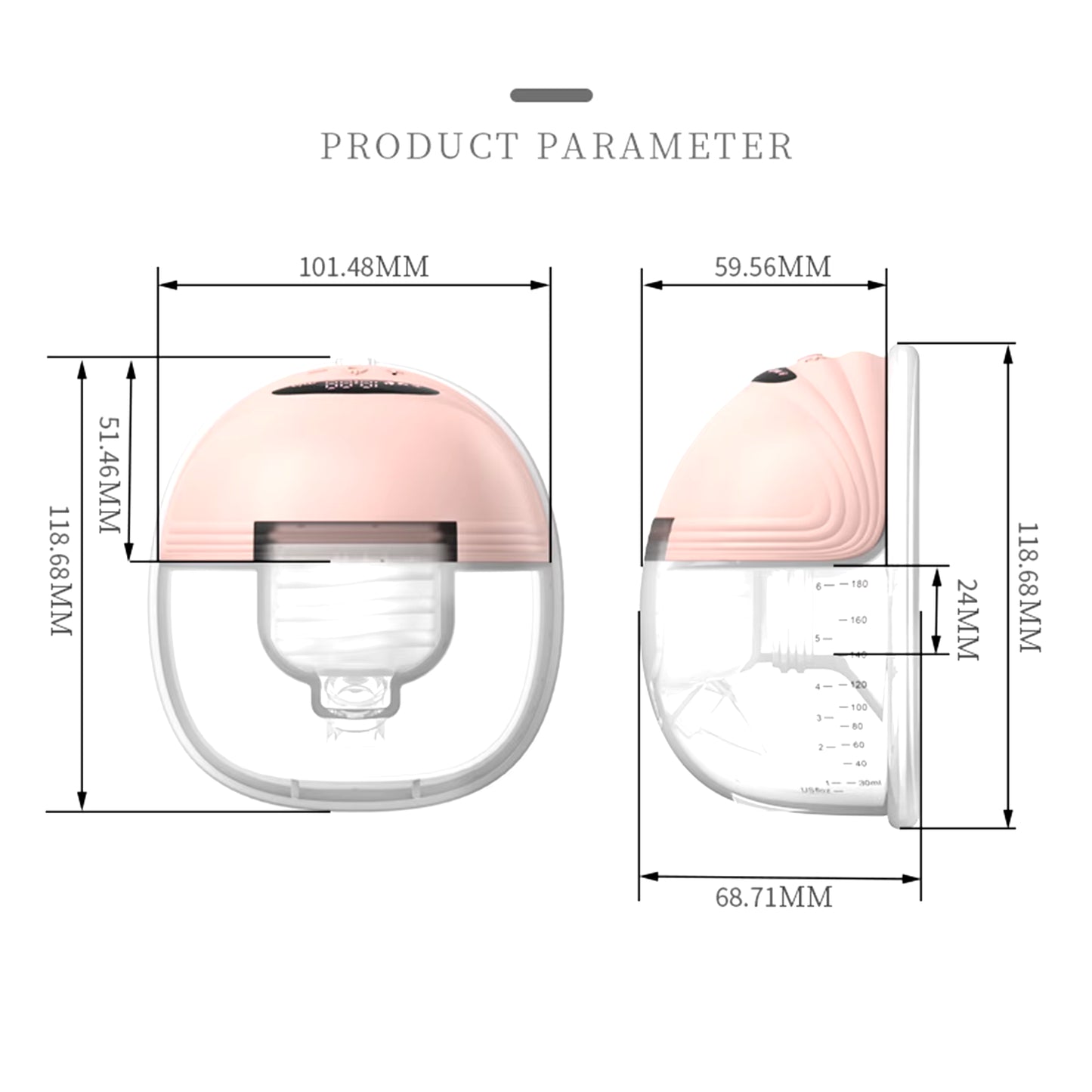 Wearable Breast Pump Hands Free Electric Portable Wearable Breast Pumps Slient Bpa-Free Breastfeeding Milk Collector