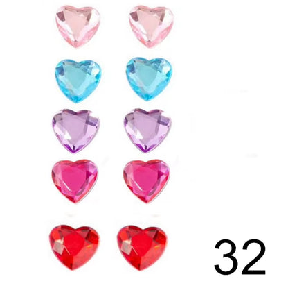 10Pcs/Lot Mixed Styles Lot Lovely Dessert Children Jewelry Baby Girl Earrings Kids Ear Clip on Pierced Alloy Painless Earrings