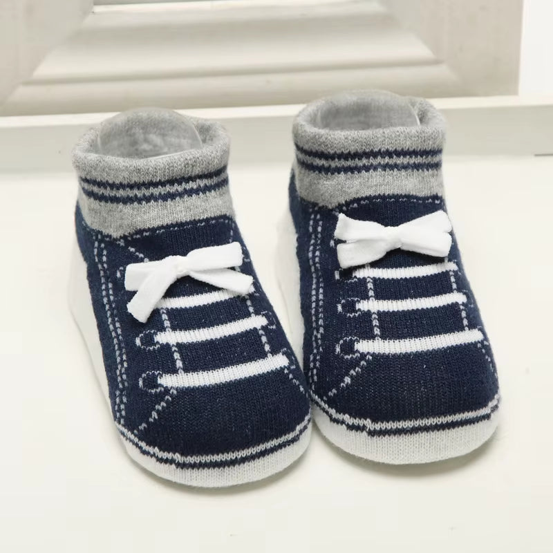 1Pair Baby Socks Anti-Slip Newborn Girls Boys Socks Cotton Children Kids Rubber Grip Socks Shoes Toddler First Walking Bebe Cute