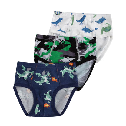 2-10 Years Summer Cotton Dinosaur Boys Brief Underwear Kids Underpanties for 2 3 4 6 8 10 Years Old Boys Clothes OBU232003