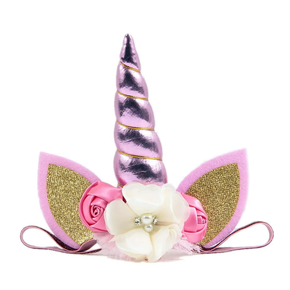 New Unicorn Horn Headband Kids Birthday Gifts Unicorn Girls Hairbands Party Supplies Photography Props