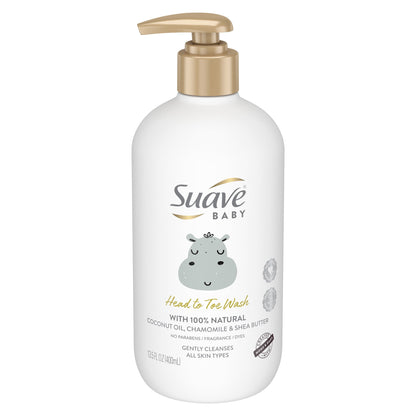 Baby Head to Toe Body Wash with Coconut Oil, Chamomile & Shea Butter, 100% Natural, Tear Free, 13.5 Oz