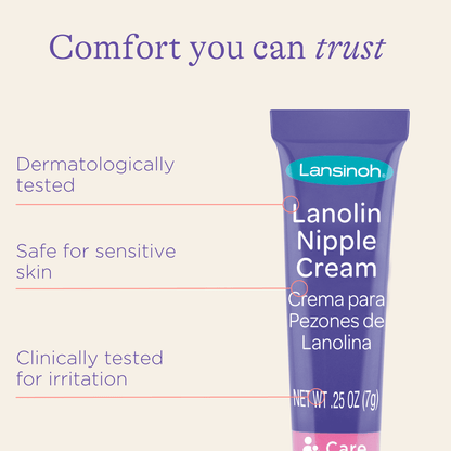 Lanolin Nipple Cream, 3 Mini Tubes, Each 0.25 Ounces