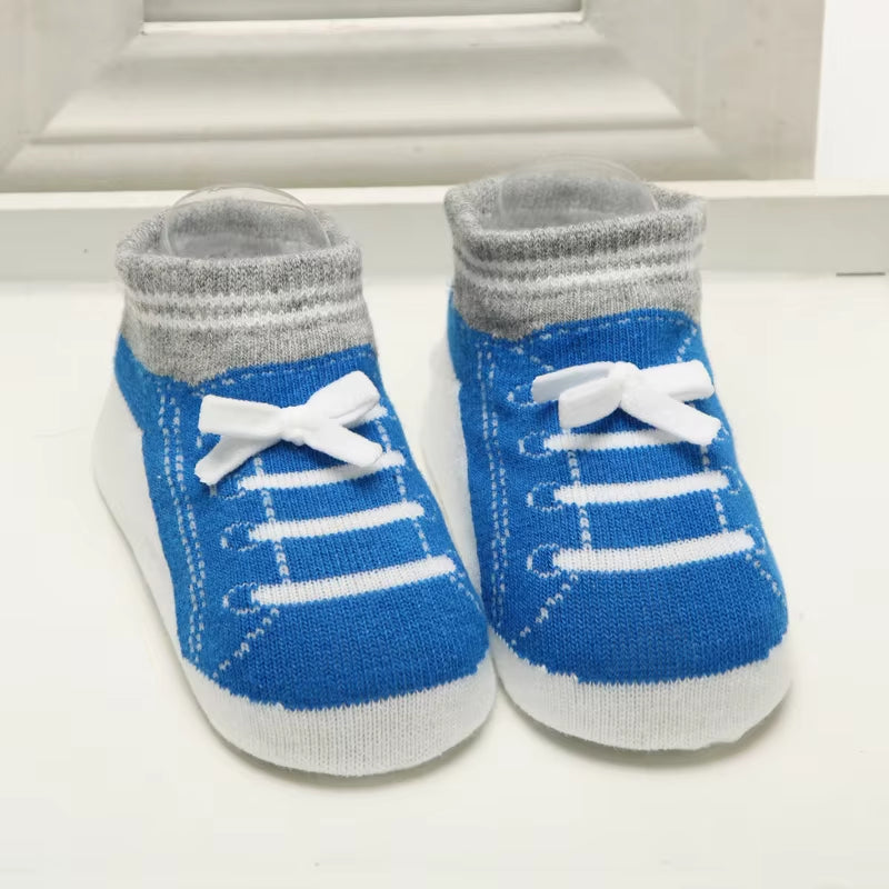 1Pair Baby Socks Anti-Slip Newborn Girls Boys Socks Cotton Children Kids Rubber Grip Socks Shoes Toddler First Walking Bebe Cute