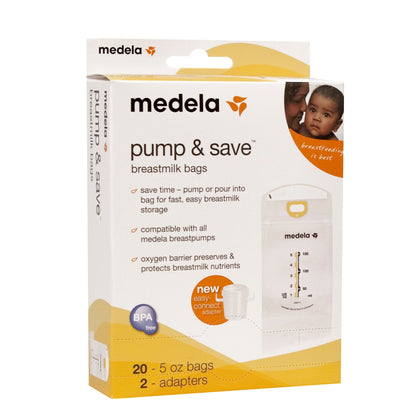 Pump and save Breast Milk Storage Bags, 20 Ct