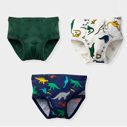 2-10 Years Summer Cotton Dinosaur Boys Brief Underwear Kids Underpanties for 2 3 4 6 8 10 Years Old Boys Clothes OBU232003