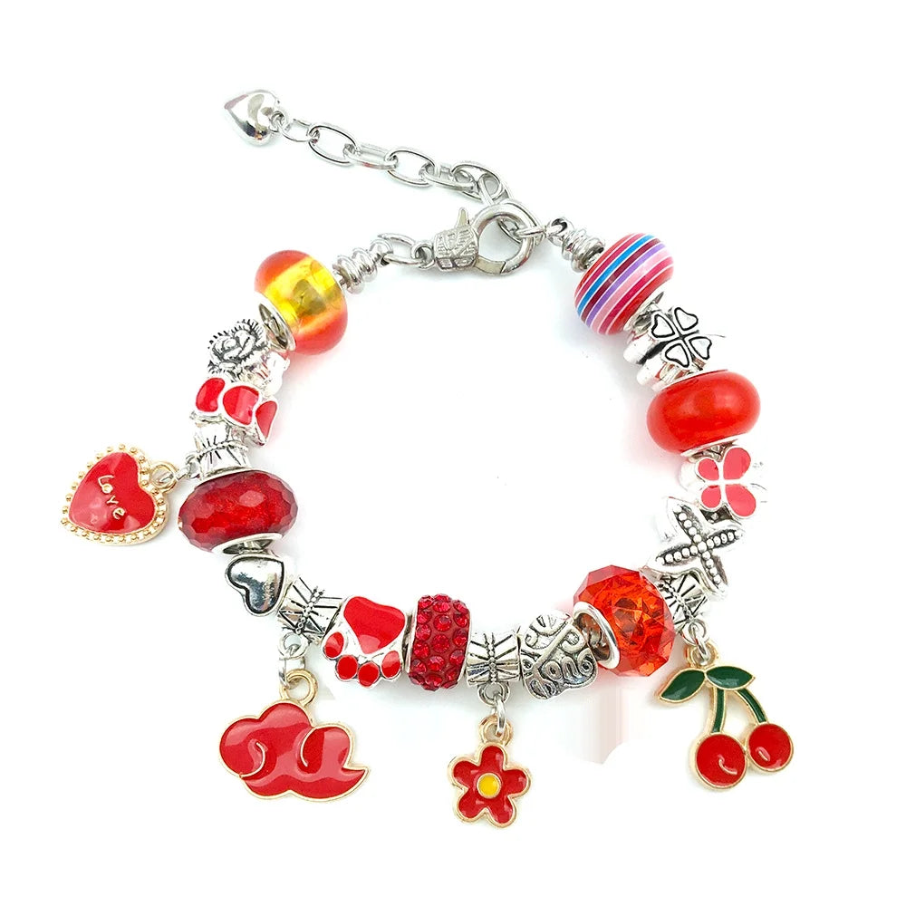 DIY Charm Bracelet Making Kit for Girls Adults and Jewelry Making Multicolor