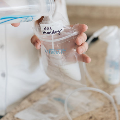 Breast Milk Collection Bottles with Storage Caps, Keeps Milk Fresh, BPA Free, 4 Pack