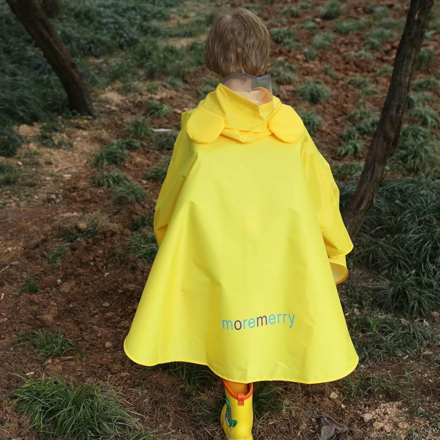 Kids Rain Poncho Cartoon Raincoat Jacket Cute Rain Coat Toddler Boys Girls Rain Cape Light Waterproof Hoodie Outwear