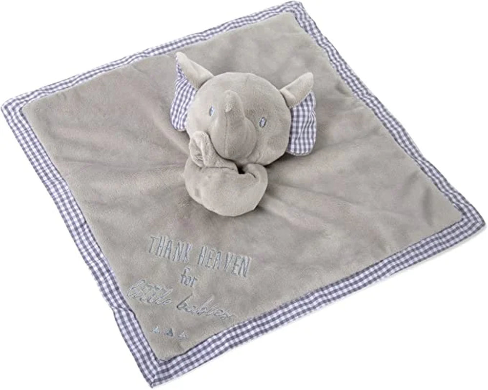 Minky Doll Animal Snuggler Blanket for Newborns, Infants, Toddlers, Cuddling, Naptime and Bedtime in Thank Heaven Elephant