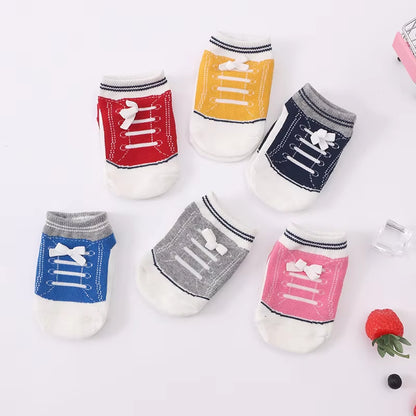 1Pair Baby Socks Anti-Slip Newborn Girls Boys Socks Cotton Children Kids Rubber Grip Socks Shoes Toddler First Walking Bebe Cute