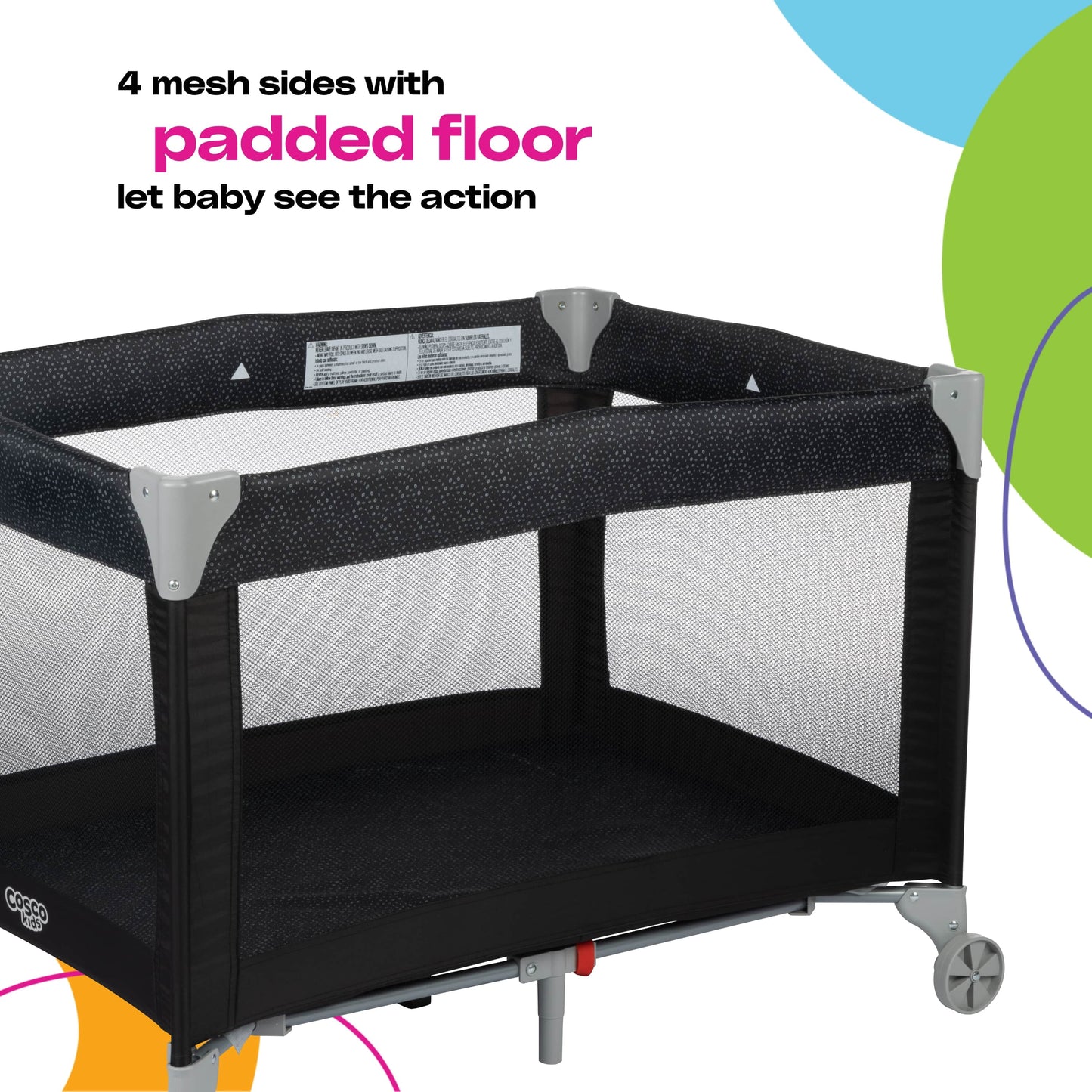 ™ Baby Playpen Funsport Portable Baby Play Yard, Noir Dot