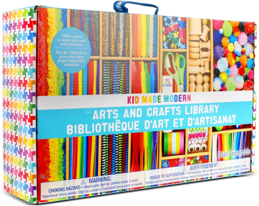 Arts and Crafts Kit - a DIY 1000+ Piece Hobby Craft Supplies & Materials Box for Creative Art Projects for Kids Ages 4 5 6 7 8 9 10 11 & 12 Year Old Girls & Boys