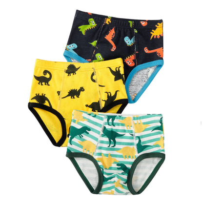 2-10 Years Summer Cotton Dinosaur Boys Brief Underwear Kids Underpanties for 2 3 4 6 8 10 Years Old Boys Clothes OBU232003