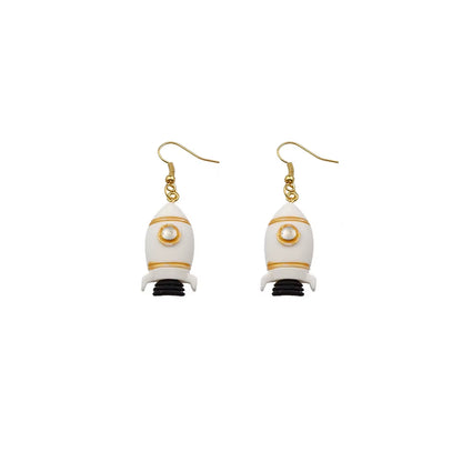 Astronaut Drop Earrings Rocket Earrings Costume Trendy Style Children Girl Jewelry Drop Shipping