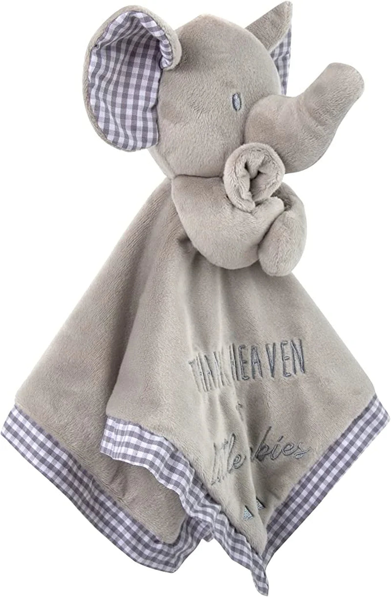 Minky Doll Animal Snuggler Blanket for Newborns, Infants, Toddlers, Cuddling, Naptime and Bedtime in Thank Heaven Elephant