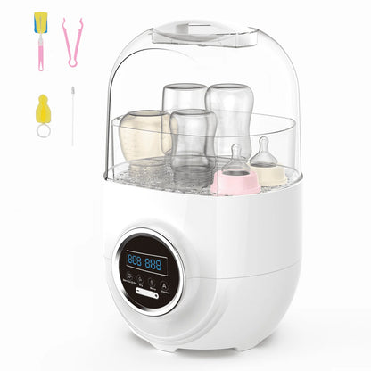 Bottle Sterilizer and Dryer, Baby Bottle Sterilizer, Electric Steam Sterilize, Universal Fit for All Bottles, Pacifiers, Breast Pumps, with LED Monitor, Auto-Off, Drying Rack, Cleaning Tools