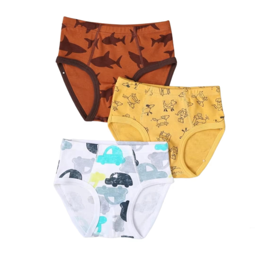 2-10 Years Summer Cotton Dinosaur Boys Brief Underwear Kids Underpanties for 2 3 4 6 8 10 Years Old Boys Clothes OBU232003