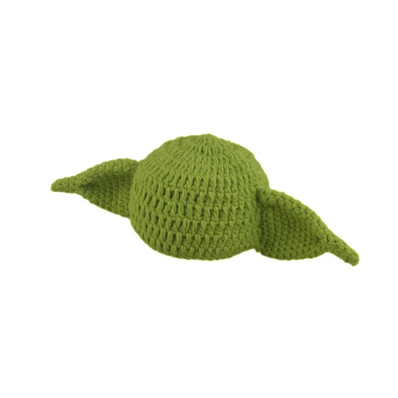 3Pcs Baby Photography Set Wool Knitted Hat Baby Yoda Hats Winter Newborn Baby Creative Take Pictures Baby Clothes