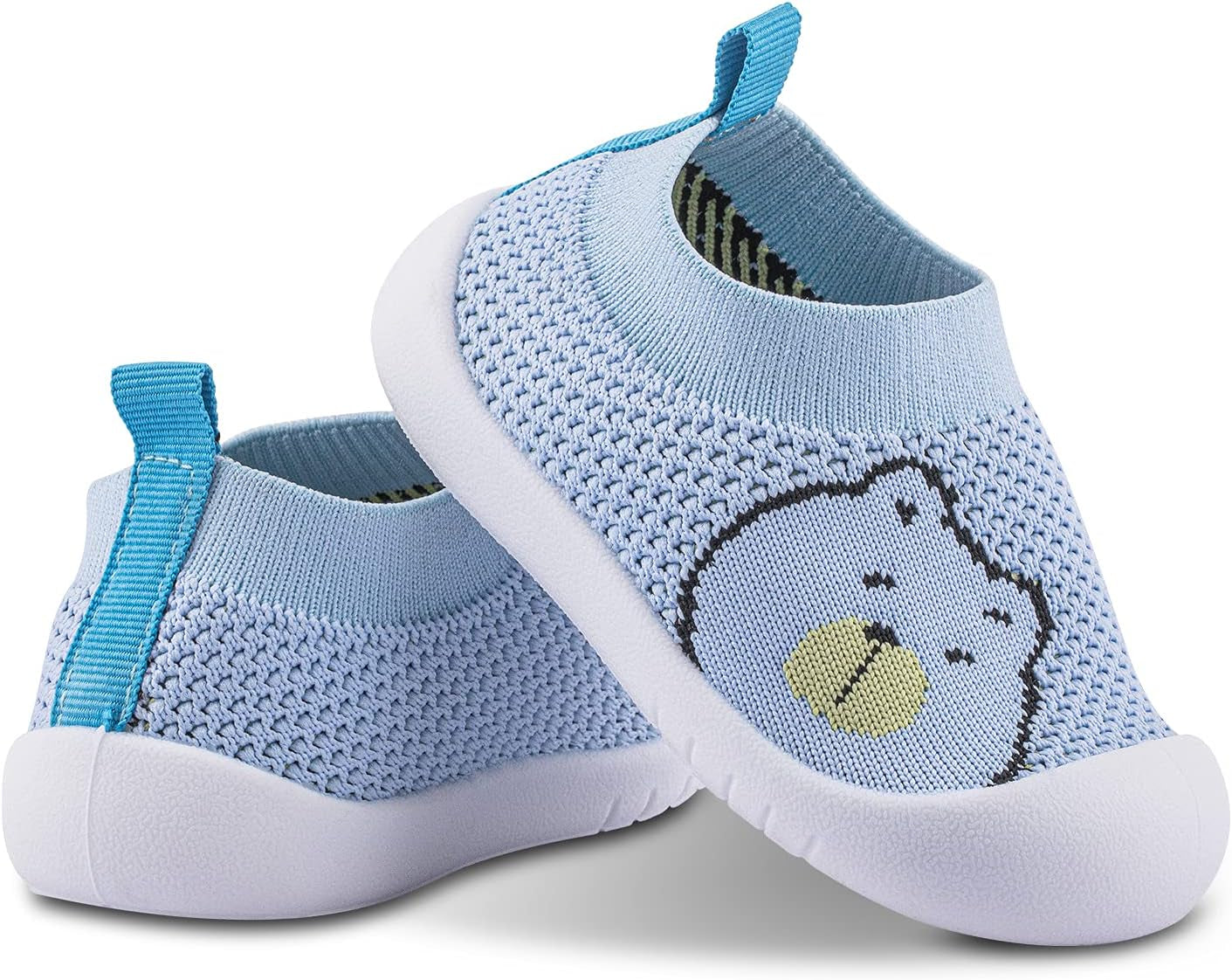 Baby Toddler First Walking Non-Skid Shoes Infant Boys Girls Soft Sole Fashion Breathable Knitted Mesh Socks Shoes Slip-On Slippers