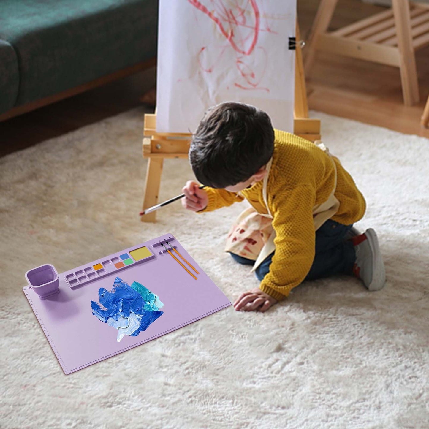 Bedroom Decor Back to School Clearance Silicone Craft Pad Children'S Painting Pad Children'S Art Supplies Creative Diy Painting Pad for Handicraft Living Room Decor