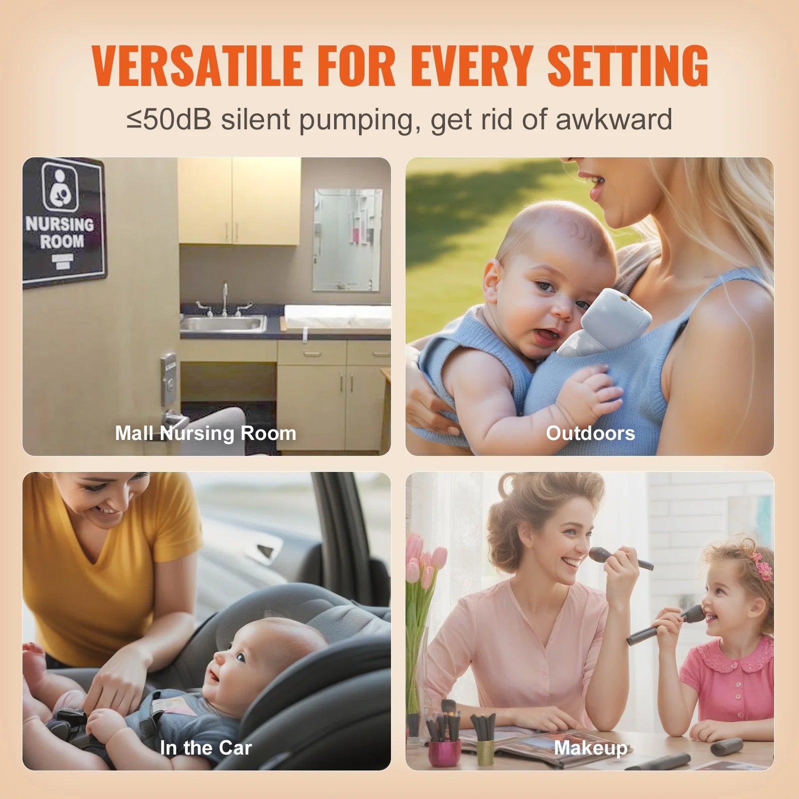 Breast Pump Pro Hands-Free, Wearable & Wireless Electric Pump, 4 Modes & 12 Levels Portable Breastfeeding Pump, 300Mmhg Strong Suction, Smart Display, 24Mm Insert/28Mm Flange, Ultra-Quiet